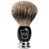 Parker Safety Razor Fait à la main Long Loft 100% Pure Badger Blaireau avec et poignée chromée - Pinceau support inclus Ivoir