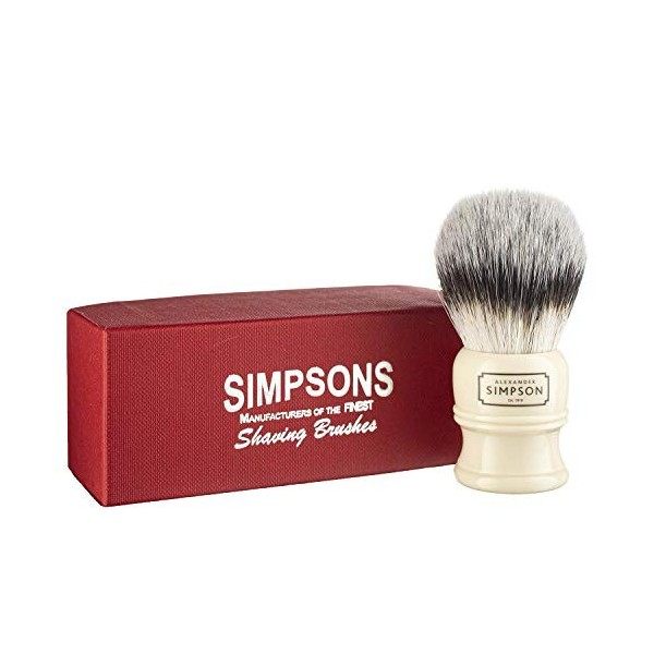 Simpson Shaving Brushes Trafalgar T3 Pinceau de barbe en fibre synthétique 110 ml