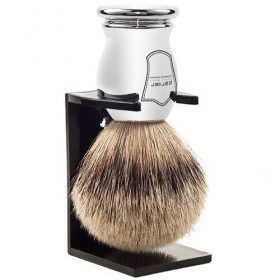 Parker Safety Razor 100% Silvertip Soies Blaireau Poignée Chrome et sans Blaireau Pied Brosse à raser