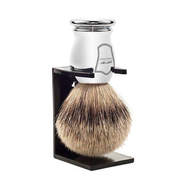 Parker Safety Razor 100% Silvertip Soies Blaireau Poignée Chrome et sans Blaireau Pied Brosse à raser