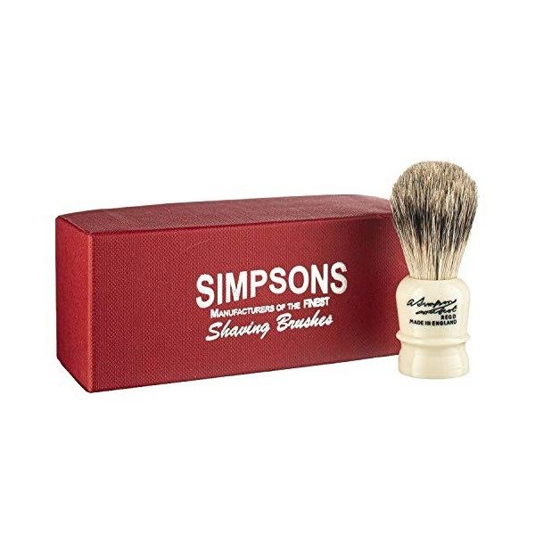 Simpsons Wee Scot Best Badger Hair Shaving Brush in Imitation Ivory