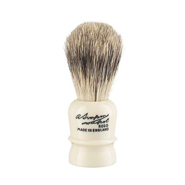 Simpsons Wee Scot Best Badger Hair Shaving Brush in Imitation Ivory