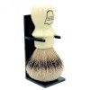 Parker Safety Razor Main de luxe Tasse Blaireau - 100% Silvertip Badger Soies - Brosse Support fourni Ivoire