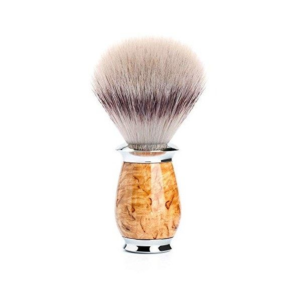 MÜHLE Blaireau à raser Silvertip Fibre®-Purist série-Poignée karelische maserb irke