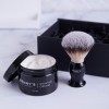 BENNYS Coffret cadeau brosse poils de blaireau et crème de rasage | Qualité de luxe | Crème à raser parfaite | Idée cadeau h