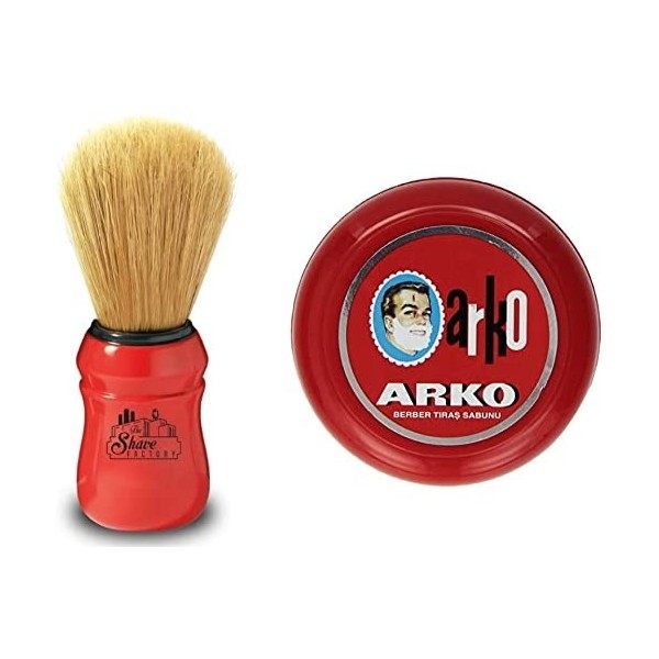 Arko de savon à barbe dans un bol 90g, Omega Blaireau de rasage