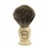 Parker Safety Razor 100% pur blaireau Épine classique Poignée Blaireau - Brosse Support fourni Ivoire