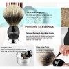 Anbbas Kit de Blaireaux avec Brosse à Raser + Support à Raser + Bol de Rasage + Savon à Raser Set de Rasage pour Homme