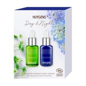 HUYGENS - Le Duo Jour & Nuit - 2 Sérums Certifiés BIO - Concentré Revitalisant Jour et Elixir Régénérant Nuit - 100% naturell...