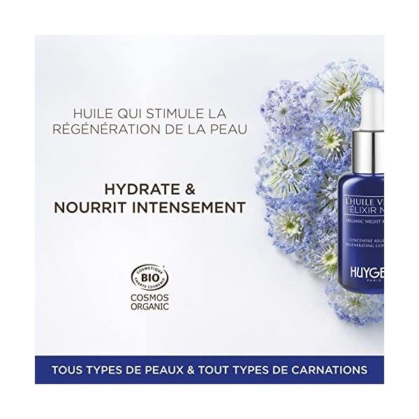 HUYGENS - Le Duo Jour & Nuit - 2 Sérums Certifiés BIO - Concentré Revitalisant Jour et Elixir Régénérant Nuit - 100% naturell