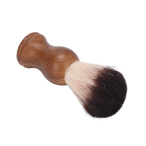 Blaireau de rasage pour hommes, petit blaireau de rasage ergonomique avec manche en bois pour la maison pour une utilisation 