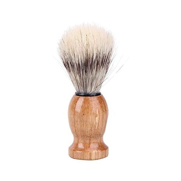 Brosse de rasage pour hommes de poils de blaireau, salon de coiffure, nettoyage facial de barbe durable et utile