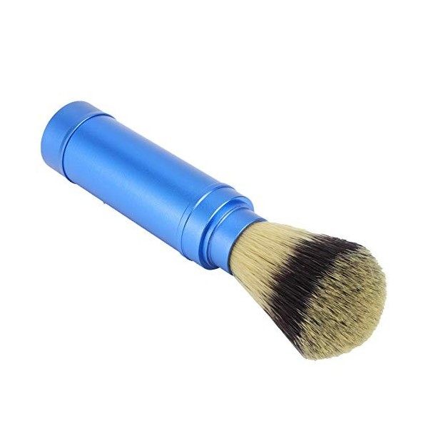 Alvinlite Blaireau de Rasage fabriqué à la Main pour Hommes - Brosse à Barbe Portable Voyage Nettoyage du Visage Brosse de Ra