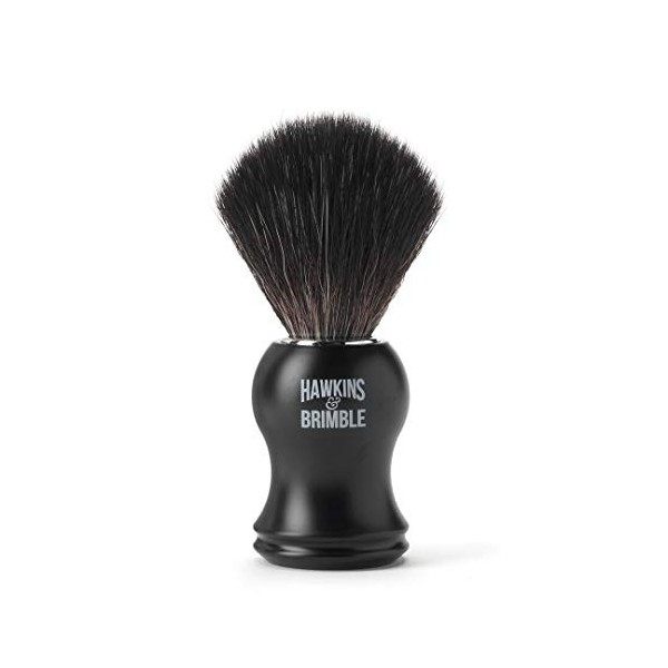 Hawkins & Brimble Blaireau de Rasage pour Homme |Poils Synthétiques| Blaireau de Rasage Végétalien