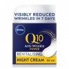 NIVEA Q10 Power Crème de nuit raffermissante anti-âge + créatine & Q10 hydratant nuit pour femme Réduit lapparence des rides ...