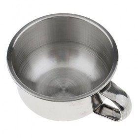 freneci Tasse de Rasage pour Hommes En Acier Inoxydable Bol Barbier Barbe Moustache Savon Crème Tasse Tasse
