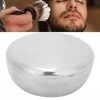 Bol de rasage avec couvercle, tasse de mousse de savon en acier inoxydable Tasse de soin des cheveux de barbe Coupe de barbe 