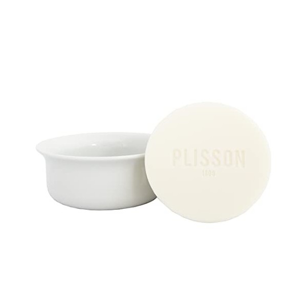 PLISSON - Savon à Barbe dans son Bol en Porcelaine