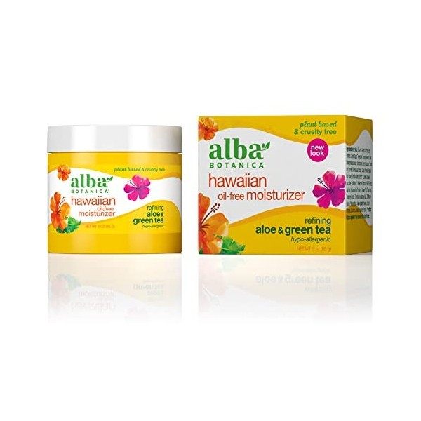 Alba Botanica Hawaiian Aloe and Green Tea Oil-Free Moisturizer -- 3 oz by Alba