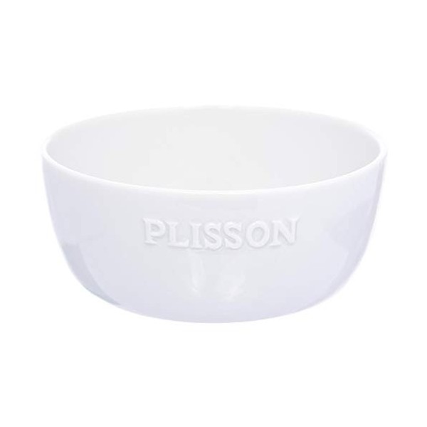 PLISSON - Bol à Barbe - Bol de Rasage en Porcelaine de Limoges pour Savons à Raser - Sans Couvercle - Fabrication Artisanale 