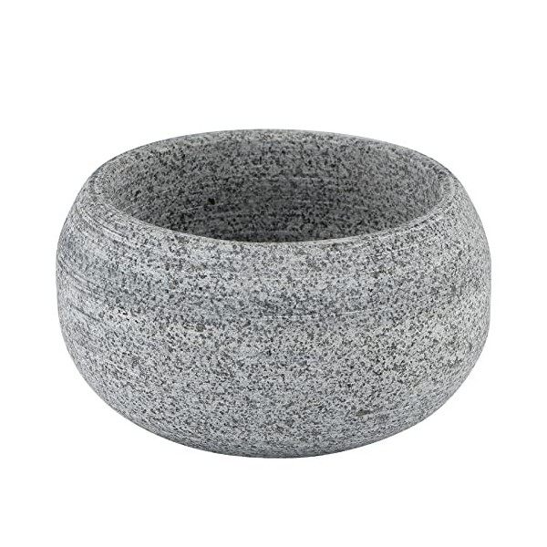 MDLUU Bol de rasage en granit naturel, bol de mousse de rasage, tasse de savon de rasage pour homme, bol en pierre déocrative