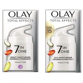 Olay Total Effects Anti-Ageing 7-in-1 Giftset: Day Moisturiser 37 - ml, Night Firming Moisturiser 37 - ml Crème Jour et Nuit