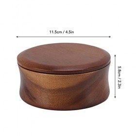 YWBL-WH Bol de Blaireau en Bois avec Couvercle Tasse de Crème de Rasage Non Adhérente Portable Tasse de Savon pour Savon à Ra
