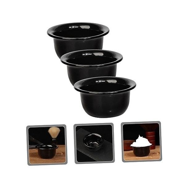 minkissy 3 Pièces Outil Bol De Rasage Réutilisable Bol De Rasage Domestique Fournitures De Rasage Tasse De Rasage Tasse De Ra