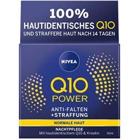 NIVEA Q10 Soin de nuit régénérant anti-rides 50 ml , soin du visage raffermissant pour tous les types de peau, crème de nuit ...