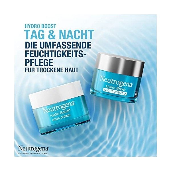 Neutrogena Hydro Boost Soin du visage jour et nuit avec crème Aqua 50 ml et crème de nuit 50 ml , soin de jour hydratant e Cr...