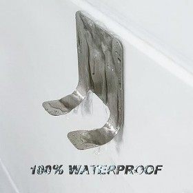 FIHODONE Lot de 6 supports de rasoir de douche, sans perçage, porte-serviettes autocollants, en acier inoxydable, double croc
