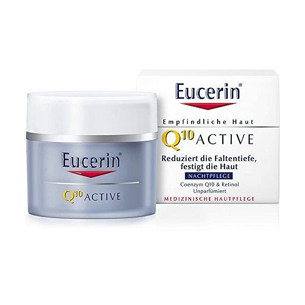 Eucerin Q10 Active Anti-Falten Nachtpflege Creme, 50 ml Crème Crème Jour et Nuit