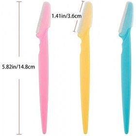 ILLUVA Rasoir à sourcils de sécurité pour le visage - Outil de dermaplaning exfoliant pour femmes et hommes Acier inoxydable