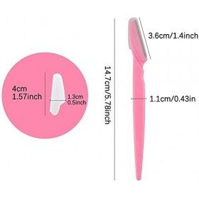 Rasoirs à Sourcils, [12 Pièces] SlickMart Coupe-sourcils Portable, Eyebrow Razors Shavers pour le Visage avec Couverture de P