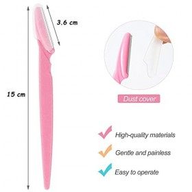 LacyMC 6 Pièces de Rasoirs à sourcils,Rasoir à Sourcils de Sécurité pour le Visage,Outil de dermaplaning exfoliant pour femme