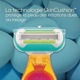 Gillette Venus Extra Smooth Snap Rasoir, 1 Petit Manche, 1 Recharge De Lame, À 5 Lames, Rasage De Très Près