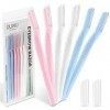 DUAIU Rasoir à Sourcils 6 Pièces Rasoir Visage Femme Dermaplaning Visage Rasoir Sourcil Des Poils Fins pour Femmes et Hommes