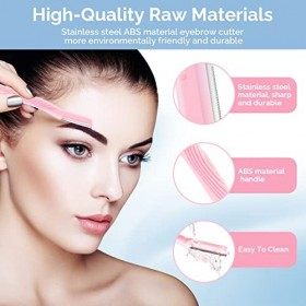 DUAIU Rasoir à Sourcils 6 Pièces Rasoir Visage Femme Dermaplaning Visage Rasoir Sourcil Des Poils Fins pour Femmes et Hommes