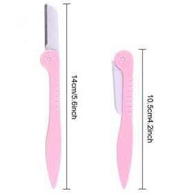 FEPITO 10 Pièces Rasoirs à Sourcils Rasoir Visage pour Femmes et Hommes Visage Détachants De Cheveux, 5 Pièces Masques pour S