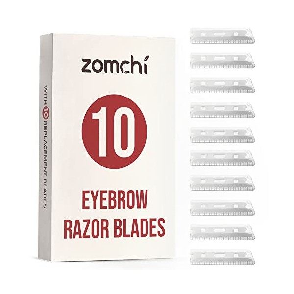 ZOMCHI Rasoir à sourcils - Rasoir Facial - Rasoir Visage Femme - Rasoir dermaplaning visage - Rasoir sourcil avec 6 lames - O