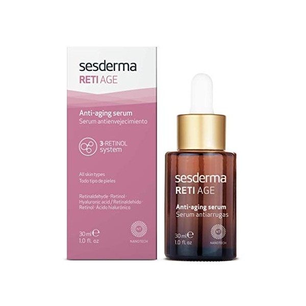 Sesderma | Reti Age Sérum Liposomal | Sérum au rétinol | Premiers signes de lâge | Sérum anti-rides | Hydratation | Fermeté 