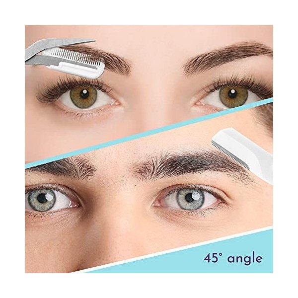 FILY DUAIU Lot de 5 rasoirs à sourcils pour épilation faciale et poils de pêche - Outil de toilettage multifonction - Couleur