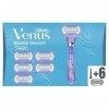 Gillette Venus Swirl Rasoir Femme, Rasage de Près en Douceur, 1 x Rasoir + 6 Lames OFFICIEL