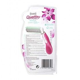Wilkinson Sword Quattro sensibles rasoirs jetables pour femme, Lot de 3