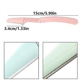 PLABBDPL Rasoirs à Sourcils, [3 Pièces] Coupe-sourcils Portable, Eyebrow Razors Shavers pour le Visage avec Couverture de Pré