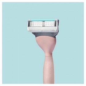 Jolly Rasoir Femme + 2 Lames de Rasoir Femme avec Manche Super Grip, Bande Lubrifiante et Rasage Ultra-Confortable, Couleur R