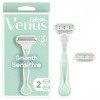 Gillette Venus Smooth Sensitive Rasoir pour femme Razor + 2 Refills