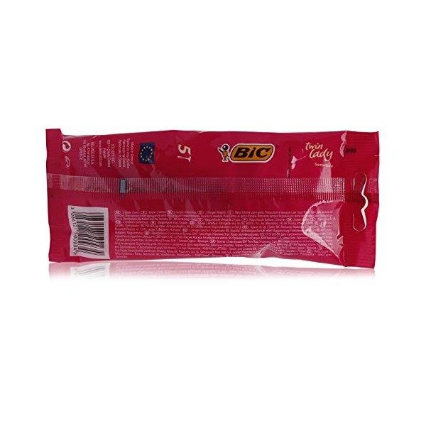 BIC Pochette de 5 Rasoirs TWIN LADY 2 LameS