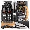 Kit Soins Barbe pour Hommes, Meilleurs pour Papa Lui Mari Petit ami, Set Outils Complet de Toilettage et Coupe – Shampoing Ba