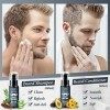 Kit Soins Barbe Homm, Oukzon 10 en 1 Coffret Cadeau Pousse Barbe Complet Professionnel avec Shampoing barbe, Conditionneur, H